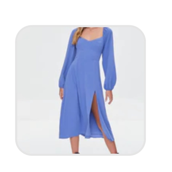 French Blue Long Sleeve Midi Dress - NWT - Picture 4 of 4